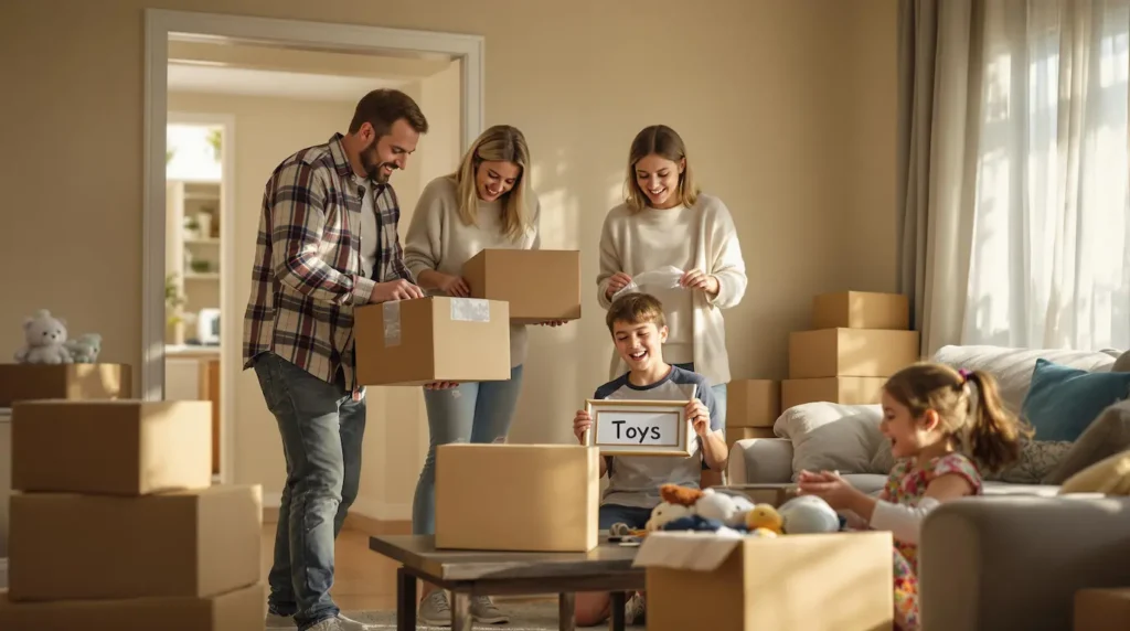 happy family moving out Murfreesboro House Cleaning Service |